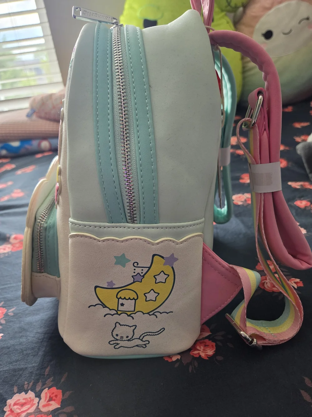 Loungefly Little Twin Stars Pastel Cloud Kids Backpack - Pink & Mint
